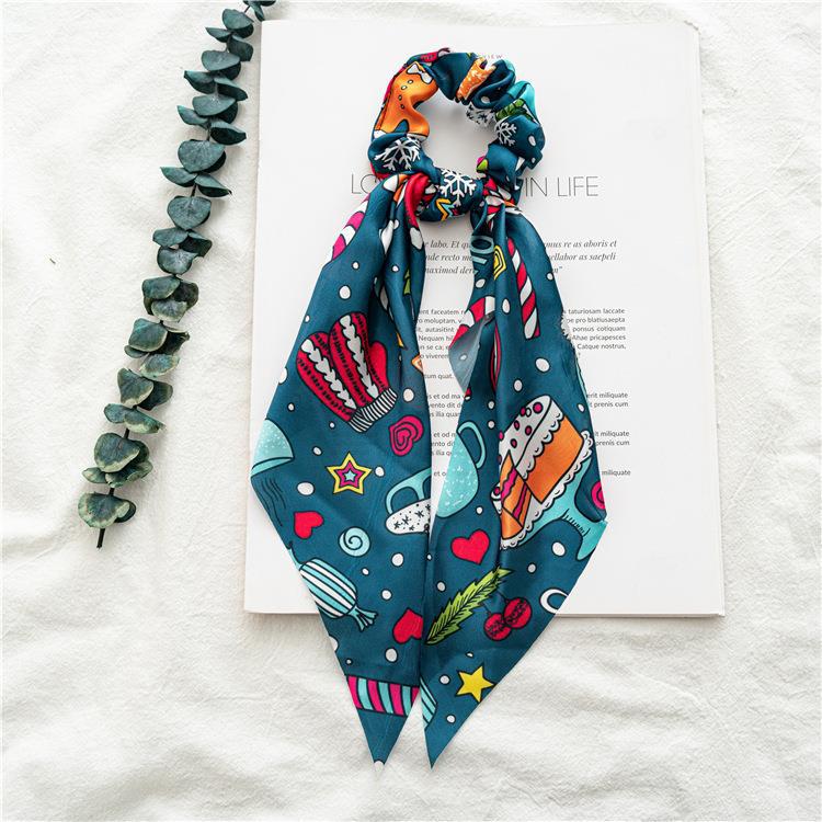Wholesale of Autumn and Winter Halloween Ribbon Women's Fabric Hair Scrunchies